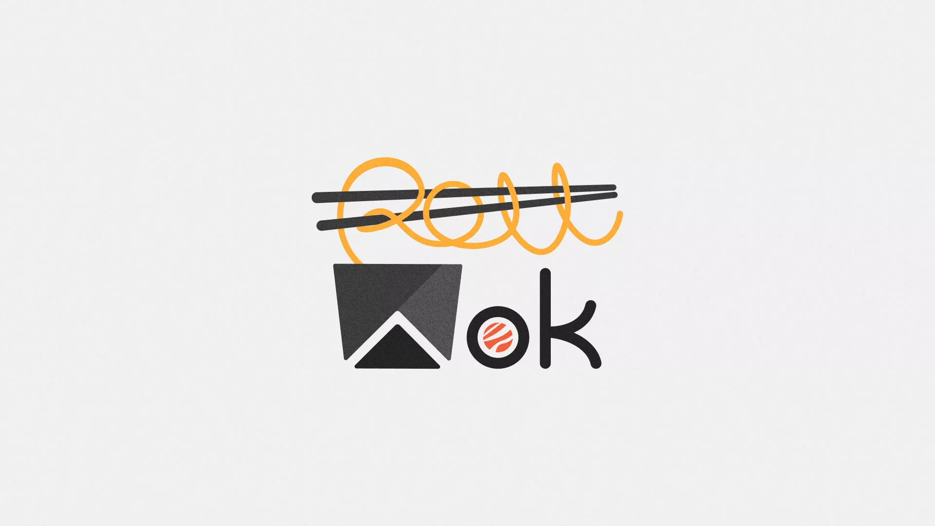 Разработка логотипа суши-бара «Roll Wok Club» в Щербинке